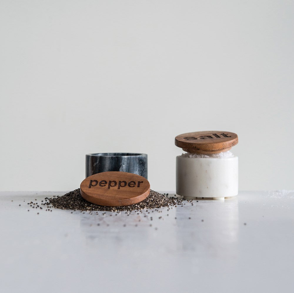 Marble Salt & Pepper Pots