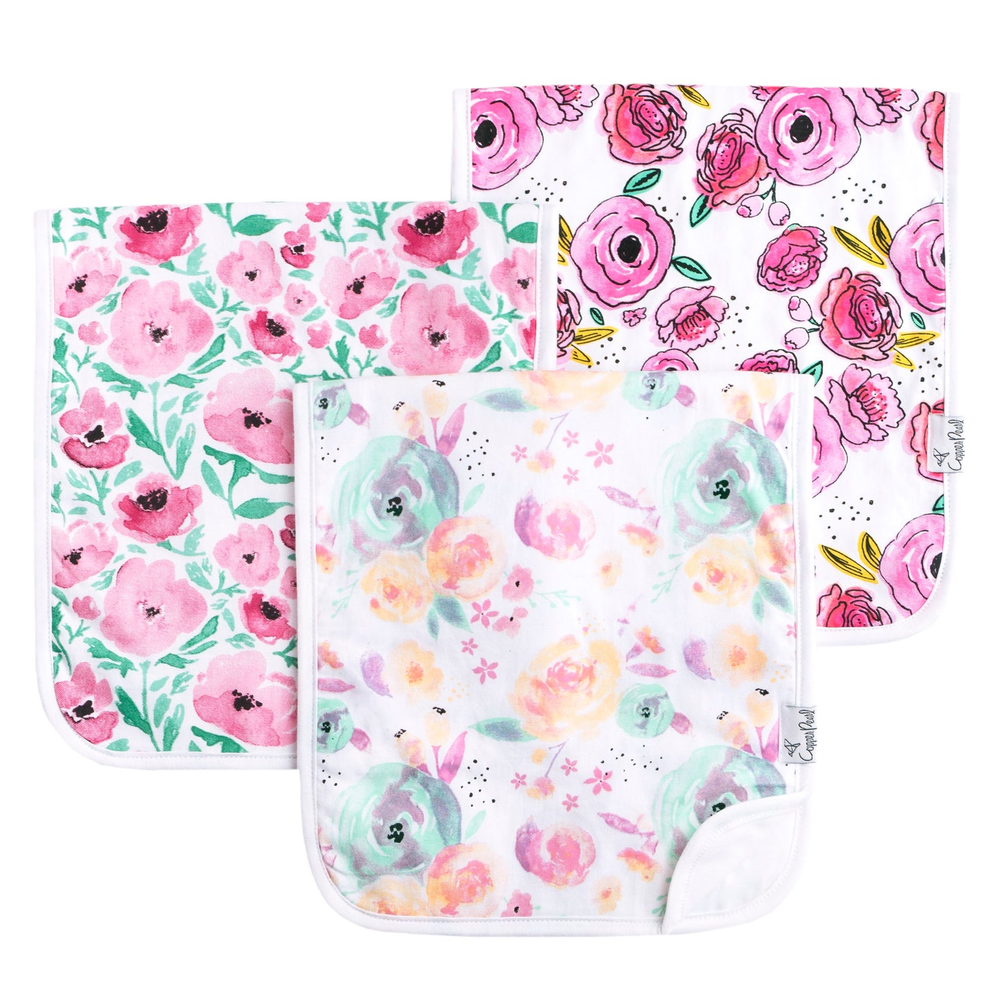 Copper Pearl Burp Cloths-Multiple Styles